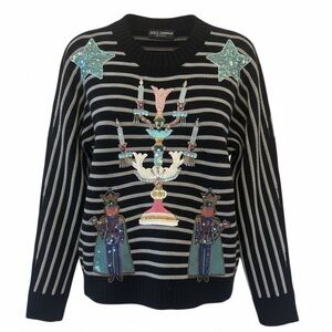 Dolce & Gabbana Women’s Cashmere Crewneck Sweater with Embellishments
